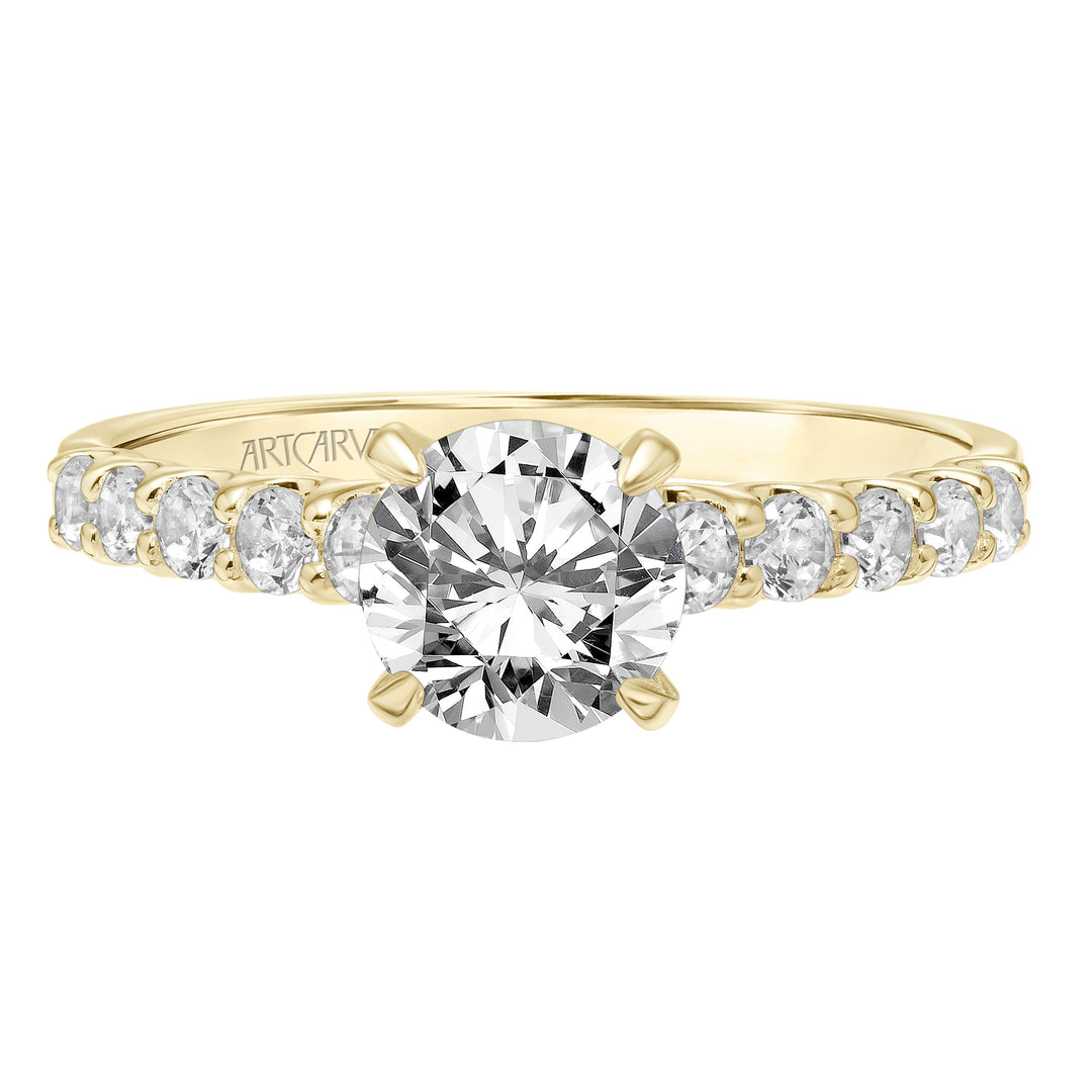 Classic Engagement Ring.  Center Stone is not included.