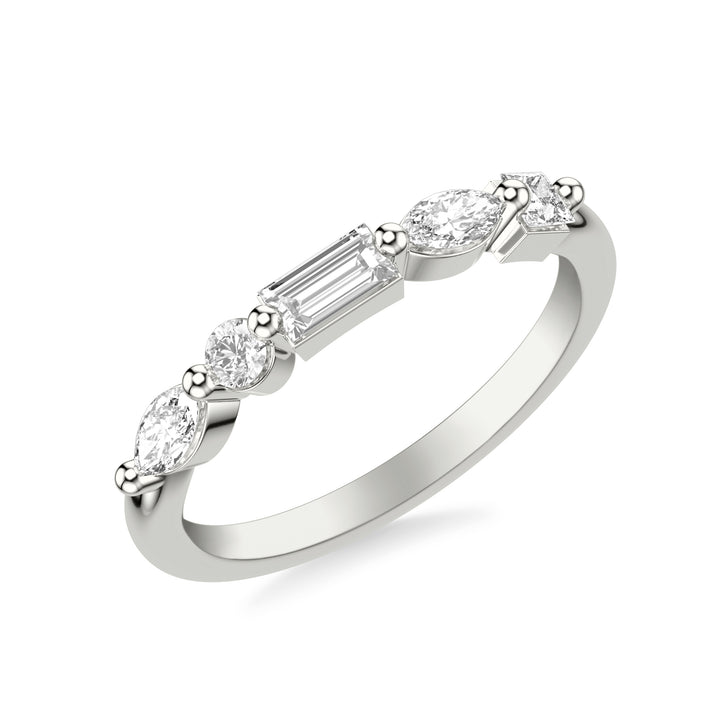 Contemporary Stackable with Single Prong Marquise and Baguette and Princess and Round Diamond Ring