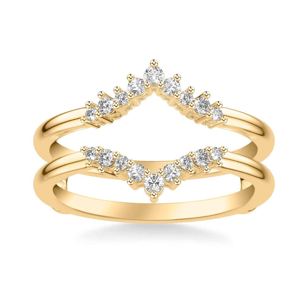 Contemporary V-Shape Diamond Accent Ring Enhancer