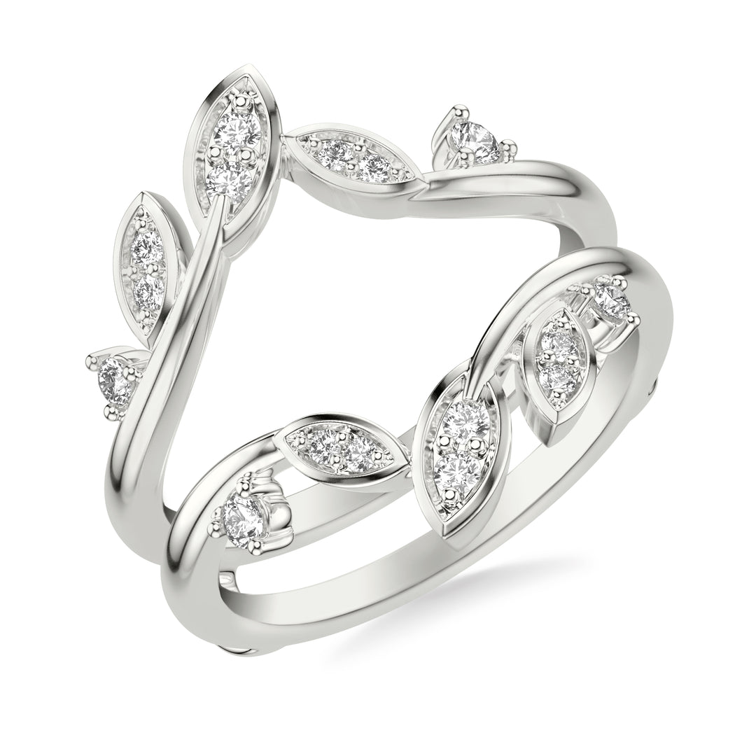 Contemporary Floral Ring Enhancer with Diamond Petal Accents