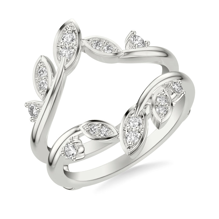 Contemporary Floral Ring Enhancer with Diamond Petal Accents