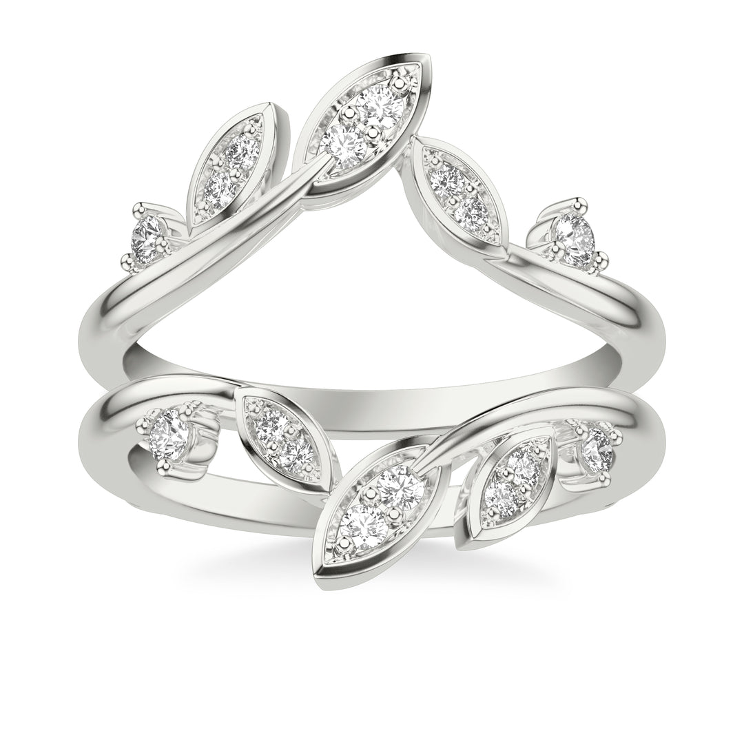 Contemporary Floral Ring Enhancer with Diamond Petal Accents