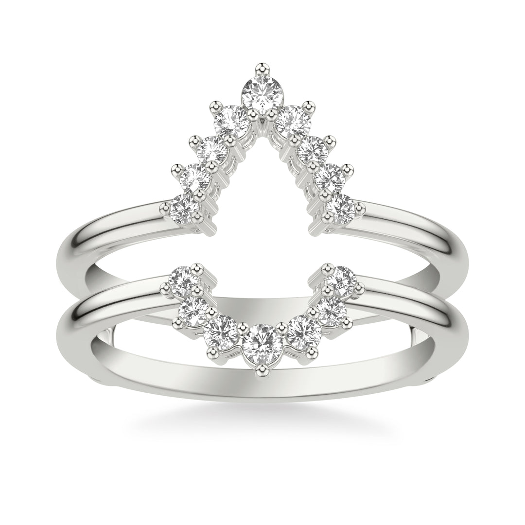 Contemporary Pear Diamond Halo Ring Enhancer