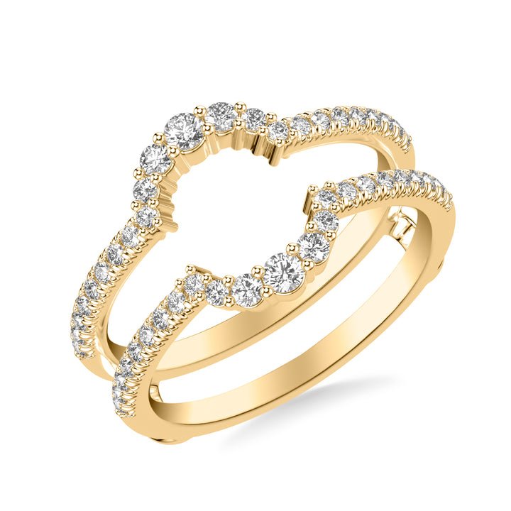 Contemporary Round Diamond Halo Ring Enhancer
