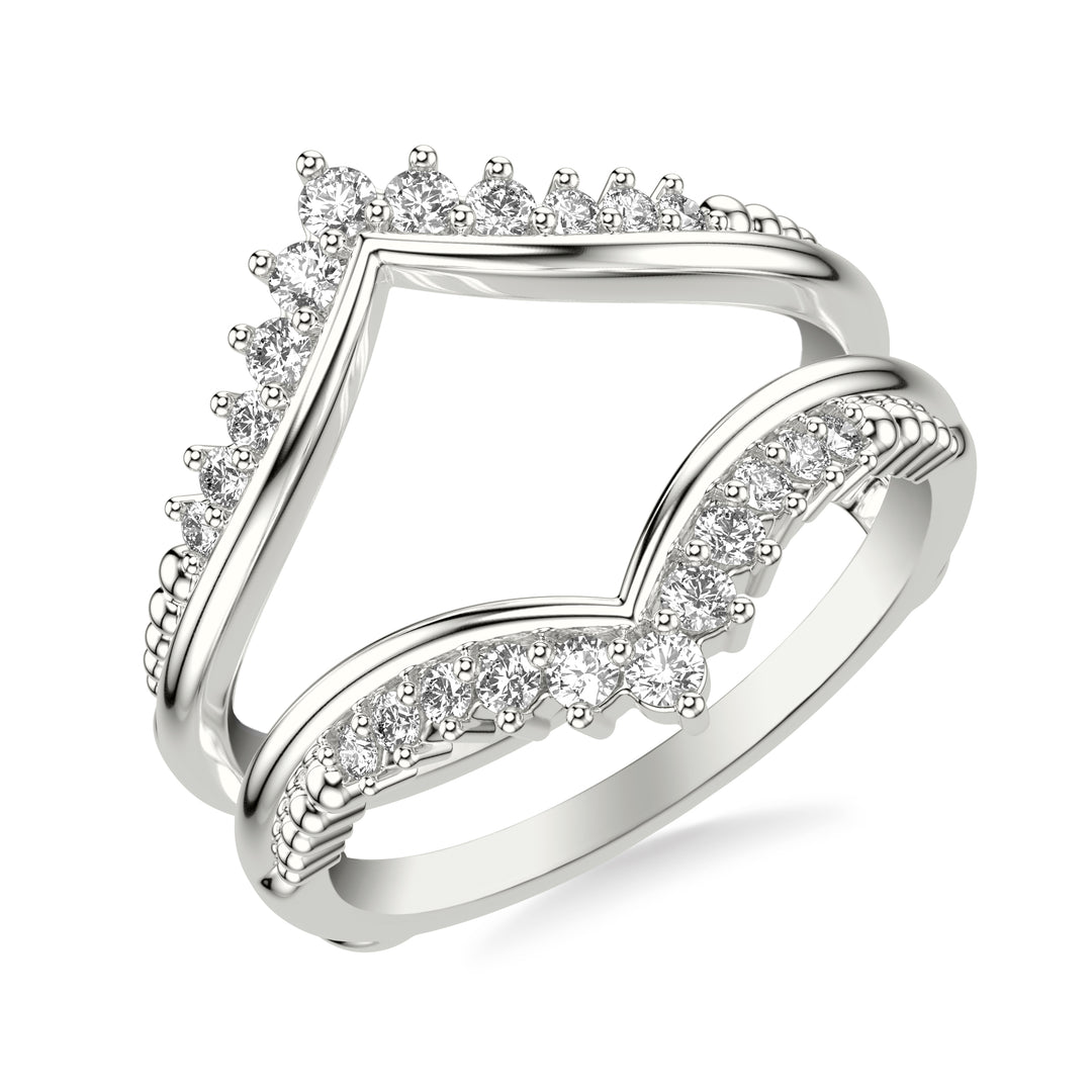 35-9437W-L.00 - Goldman - Contemporary V-Shape Ring Enhancer with Diamond Accents