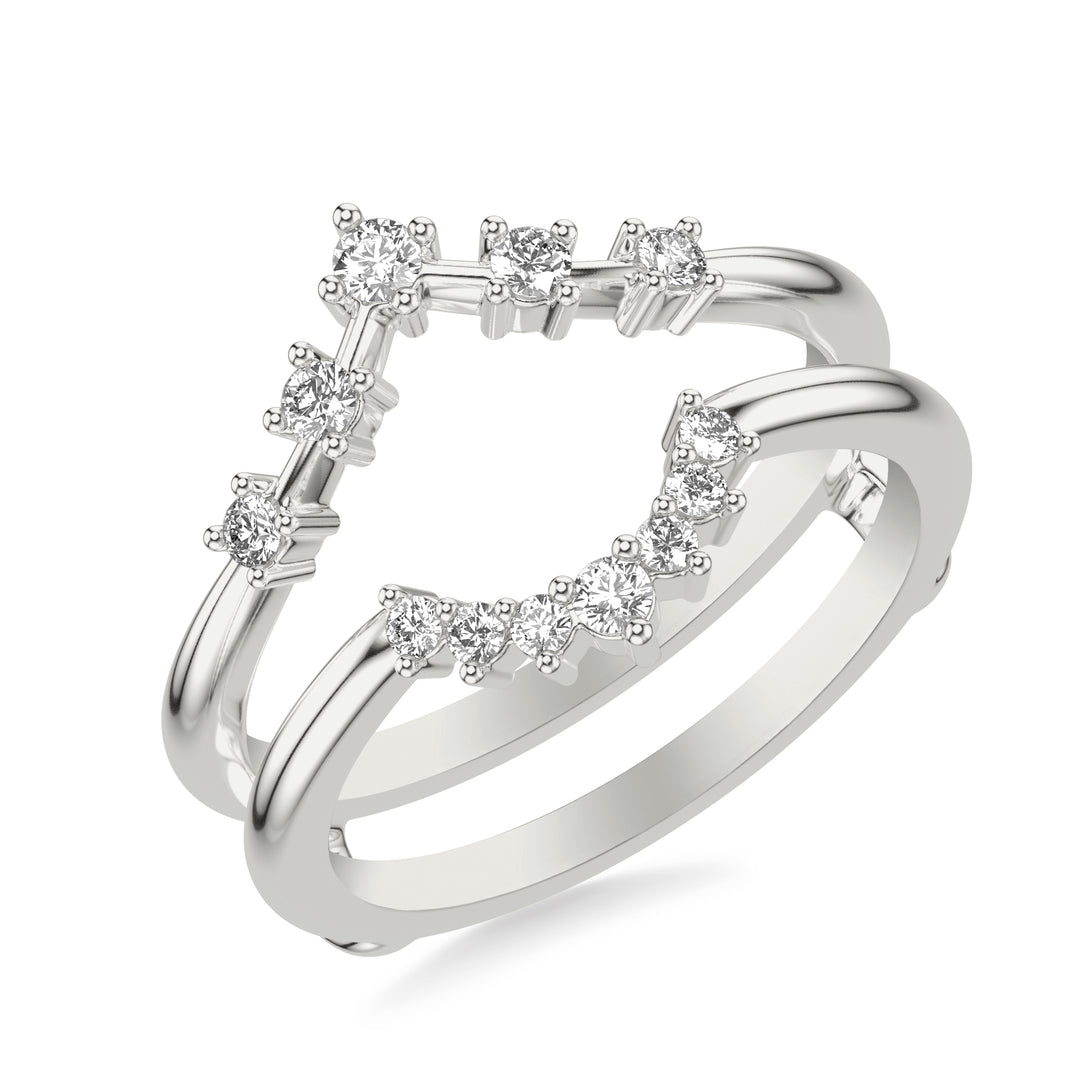 Contemporary Ring Enhancer with Diamonds in a Chevron Design