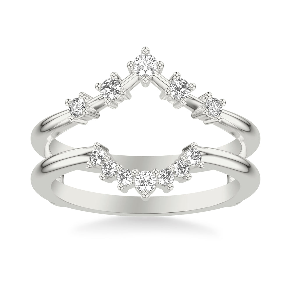 Contemporary Ring Enhancer with Diamonds in a Chevron Design