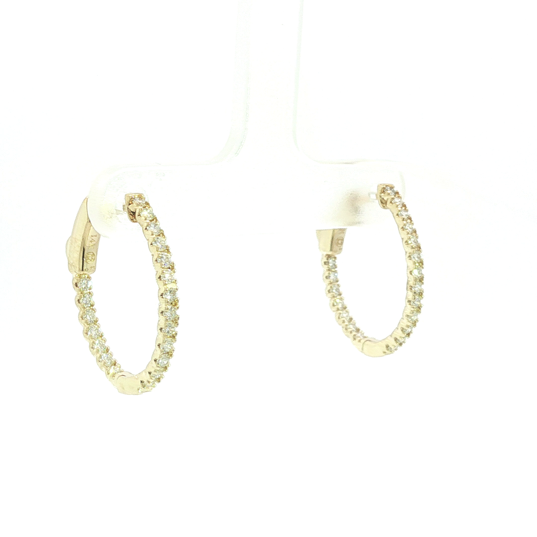 DIAMOND HOOP EARRING