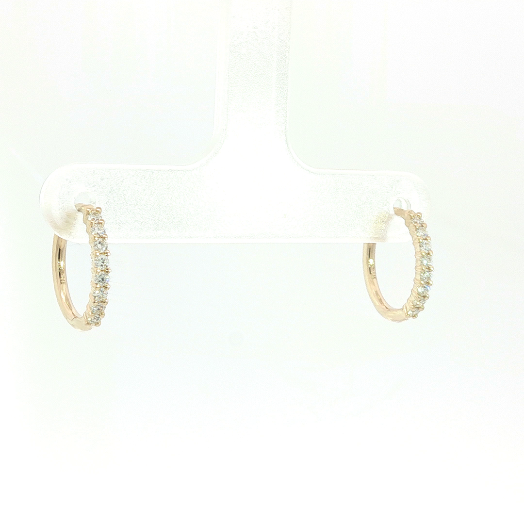 DIAMOND HOOP EARRING