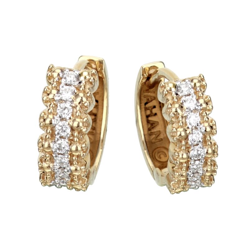 VAHAN - 14K Gold Diamond Earrings