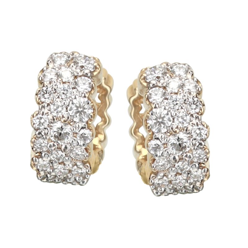 VAHAN - 14K Gold Diamond Earrings