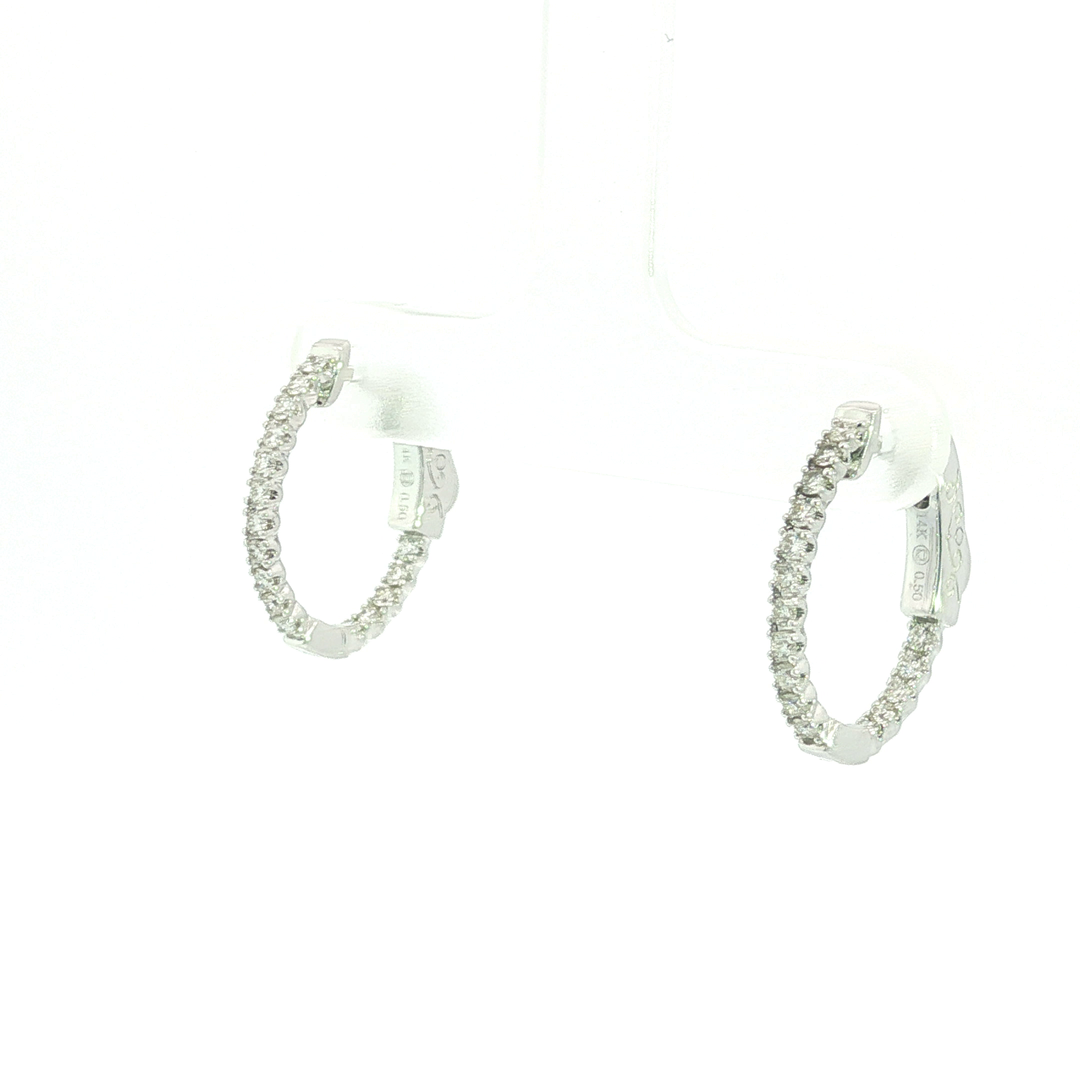 DIAMOND HOOP EARRING