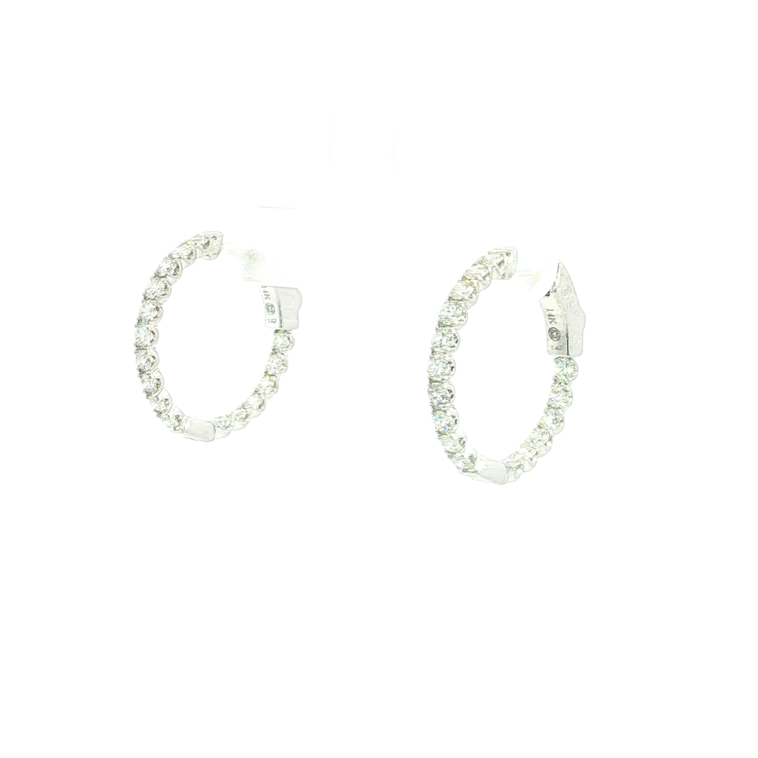 DIAMOND HOOP EARRING