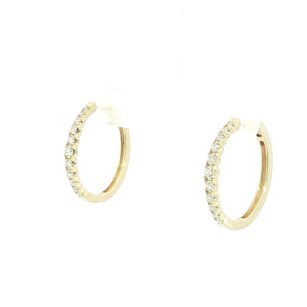 DIAMOND HOOP EARRING