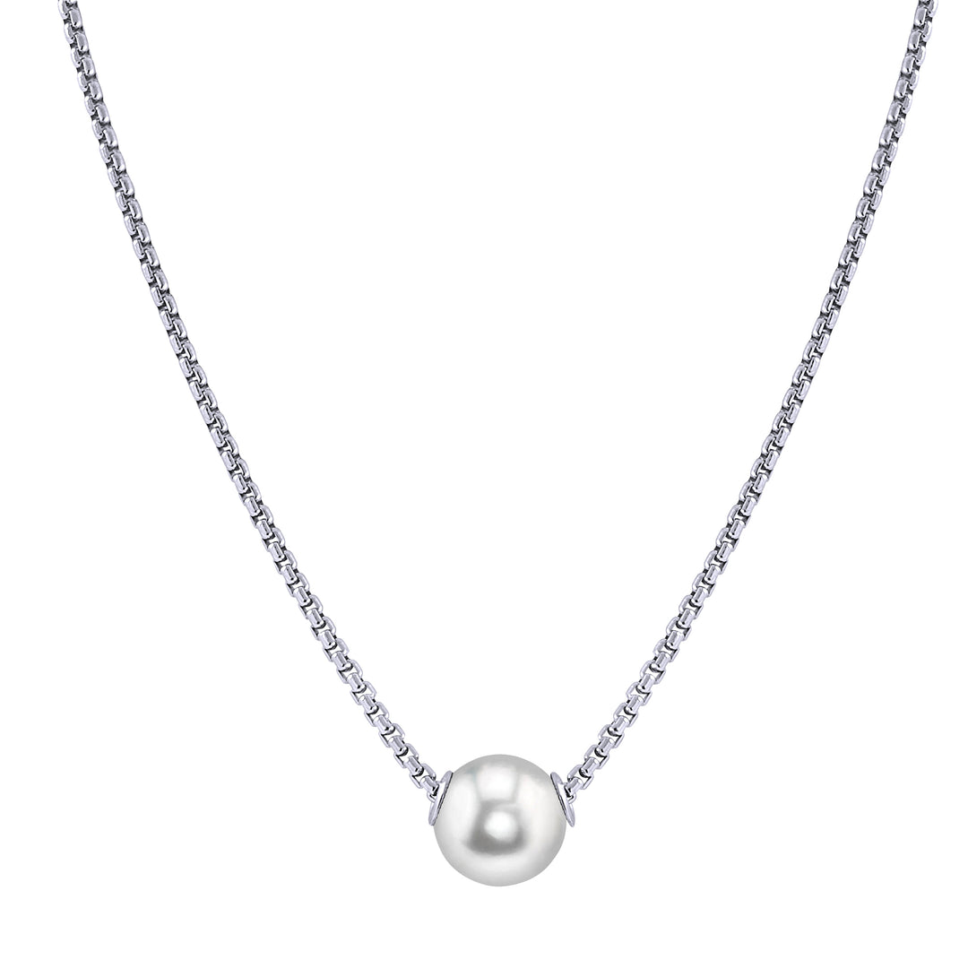 Sterling Silver Freshwater Pearl Solitaire Necklace