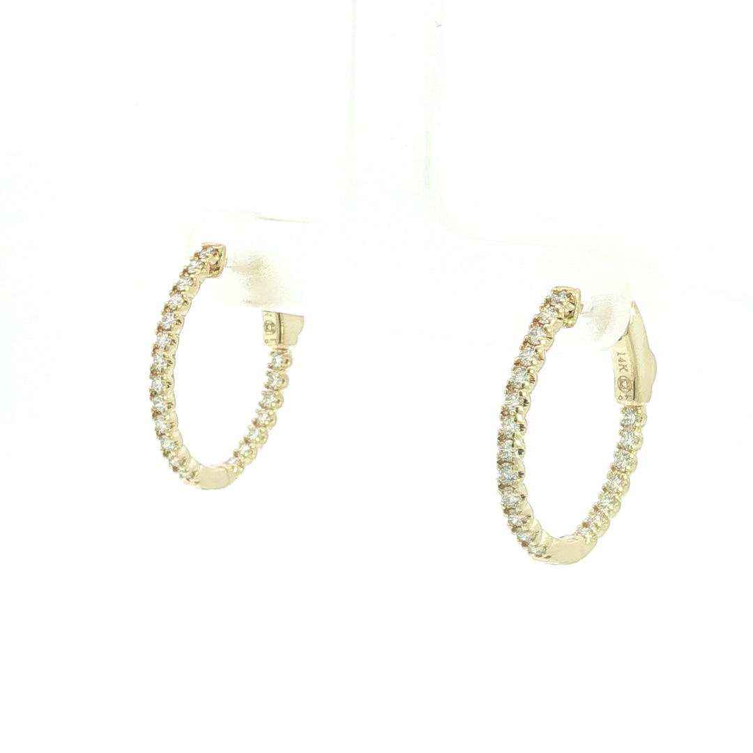 DIAMOND HOOP EARRING