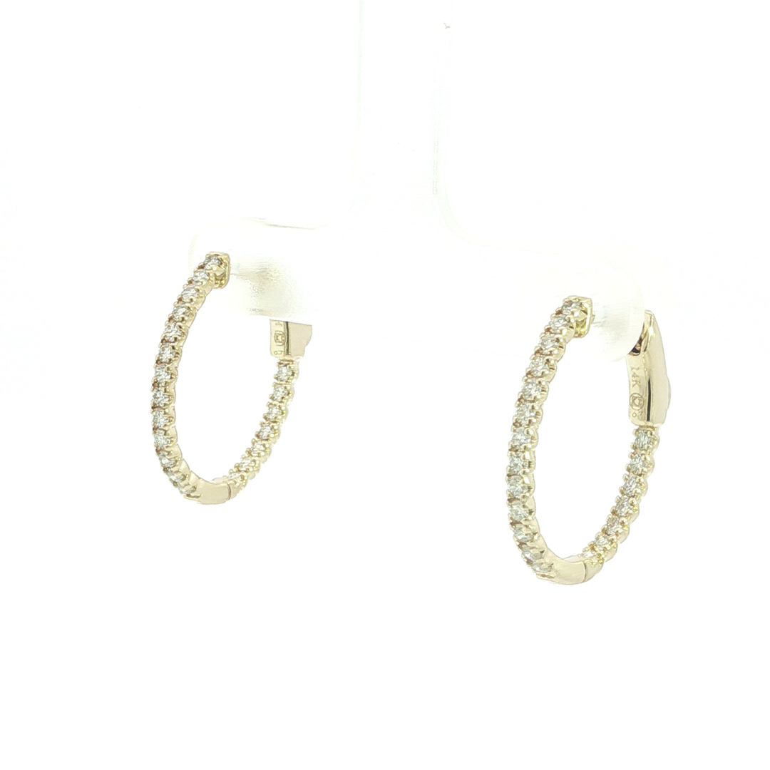 DIAMOND HOOP EARRING
