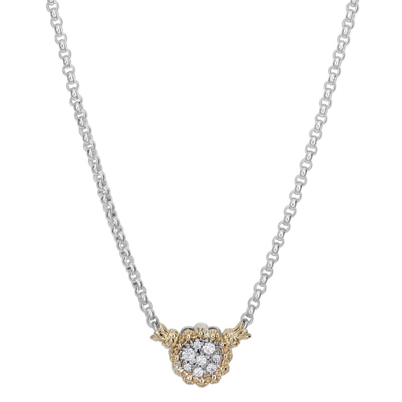 VAHAN - 14K Gold and Sterling Silver Diamond Necklace
