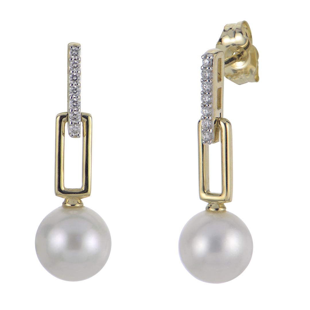 14KT Yellow Gold Freshwater Pearl Earring