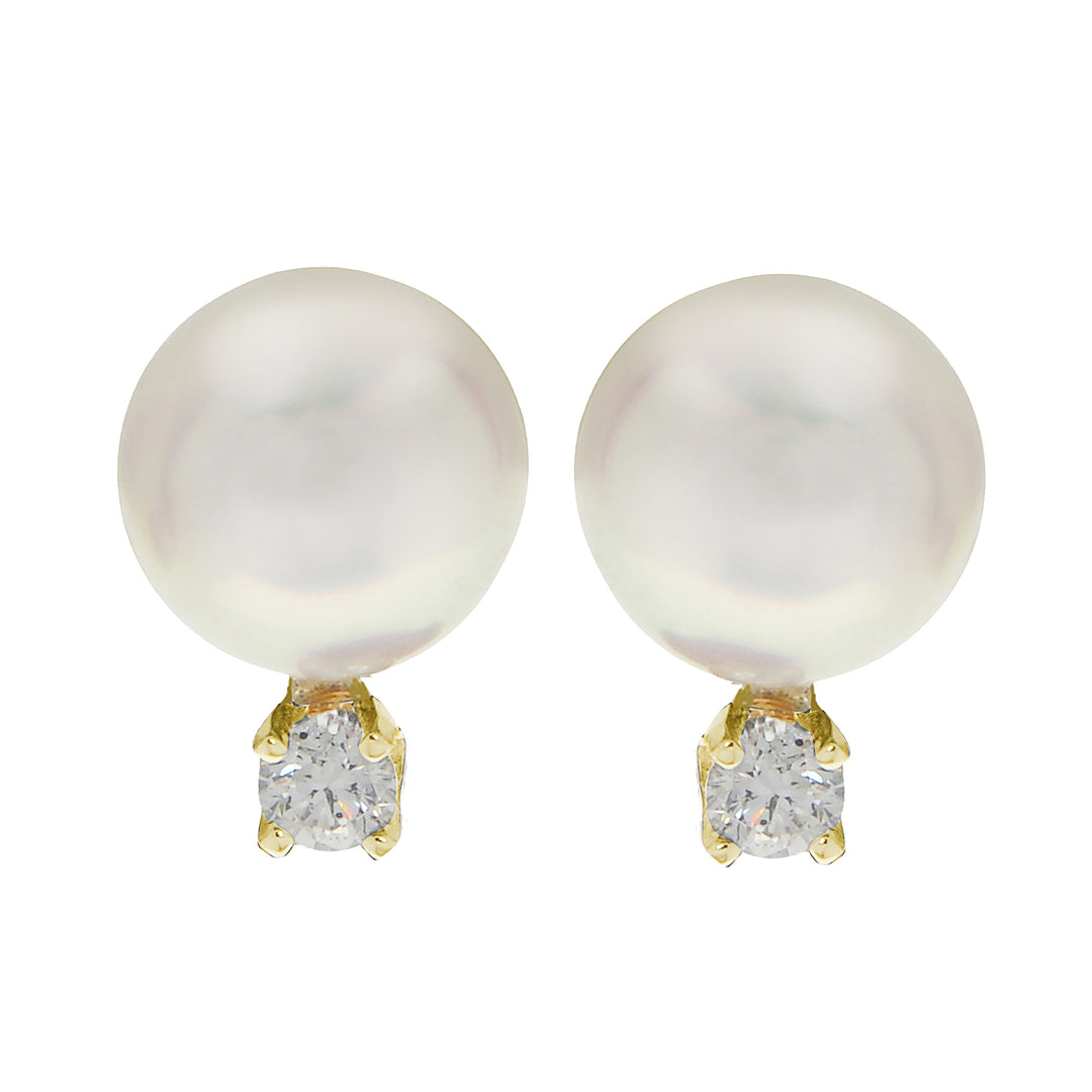 14KT Yellow Gold Akoya Pearl Earring