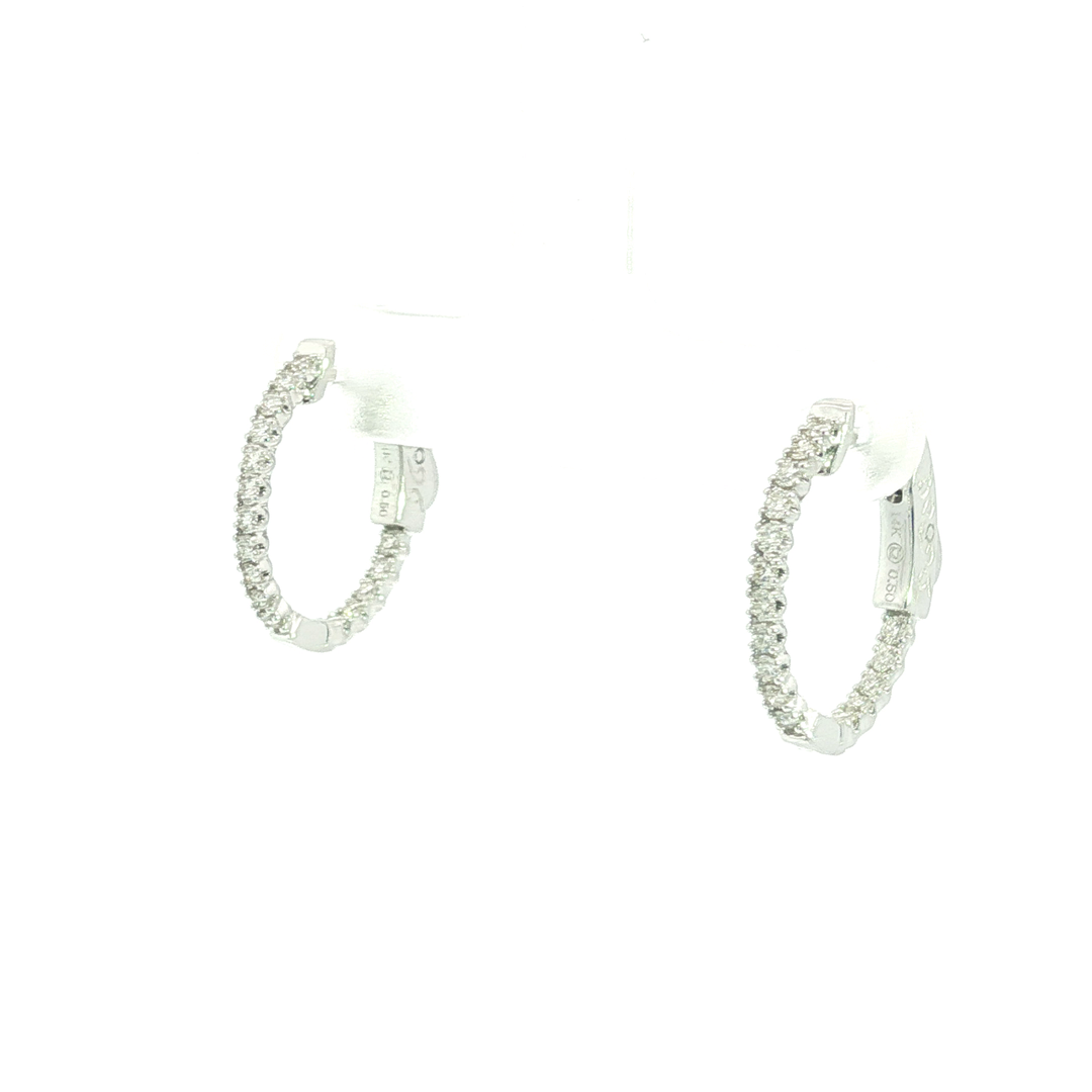 DIAMOND HOOP EARRING