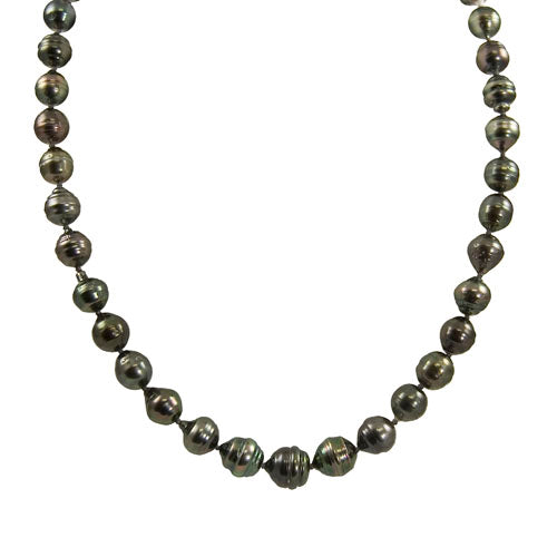 14KT White Gold Tahitian Pearl Necklace