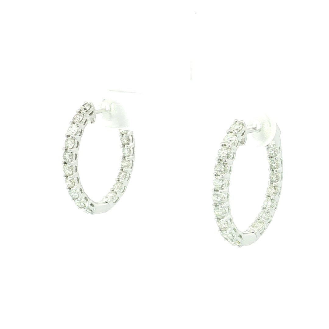 DIAMOND HOOP EARRING