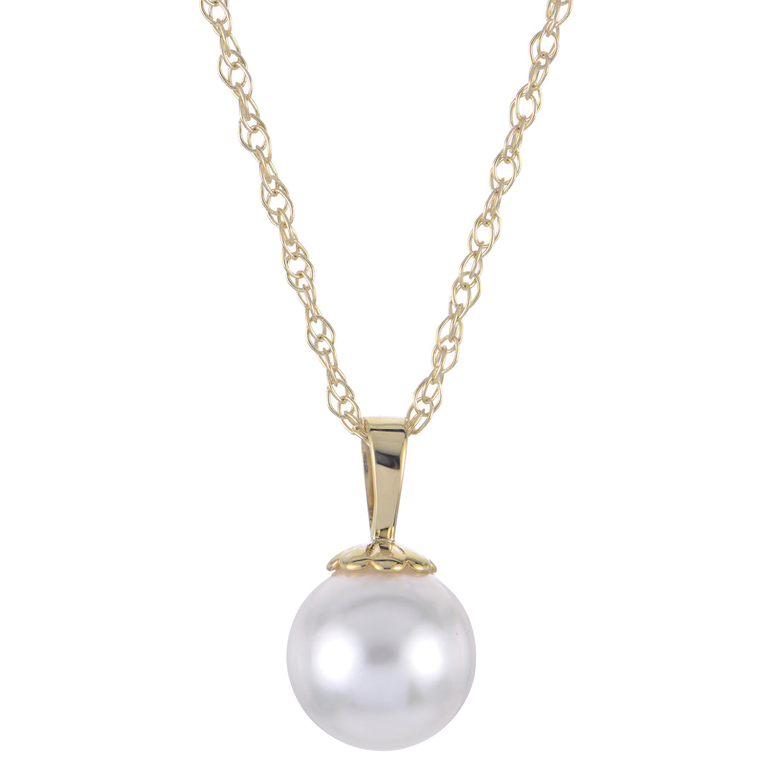 14KT Yellow Gold Akoya Pearl Pendant