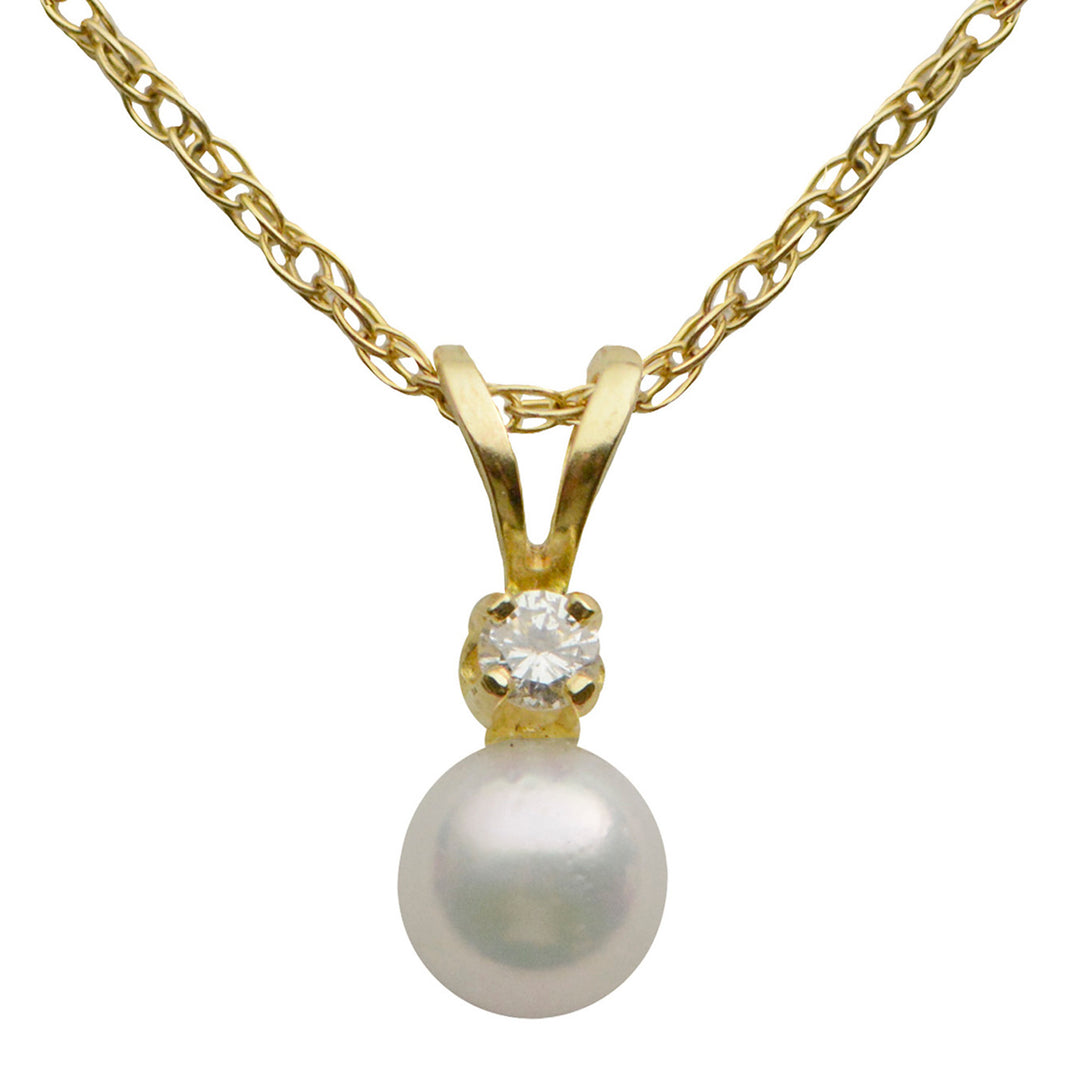 14KT Yellow Gold Akoya Pearl Pendant