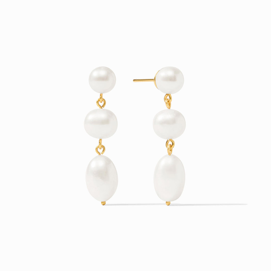 Julie Vos - 24K gold plate Astor Pearl Tier Earring