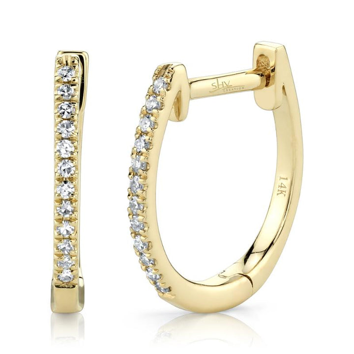 SC55001598 14K Yellow Gold Huggie Earrings from the Kate Collection