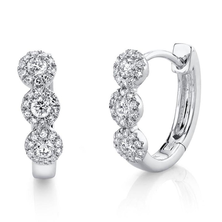 SC55002490 14K White Gold Huggie Earrings from the Eden Collection