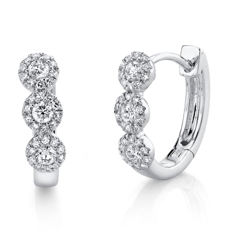 SC55002490 14K White Gold Huggie Earrings from the Eden Collection