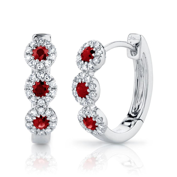 SC55002955 14K White Gold Huggie Earrings from the Eden Collection
