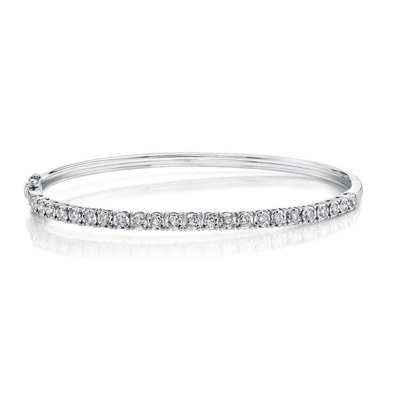 SC55004962ZS 14K White Gold Bangle Bracelet from the Stella Collection