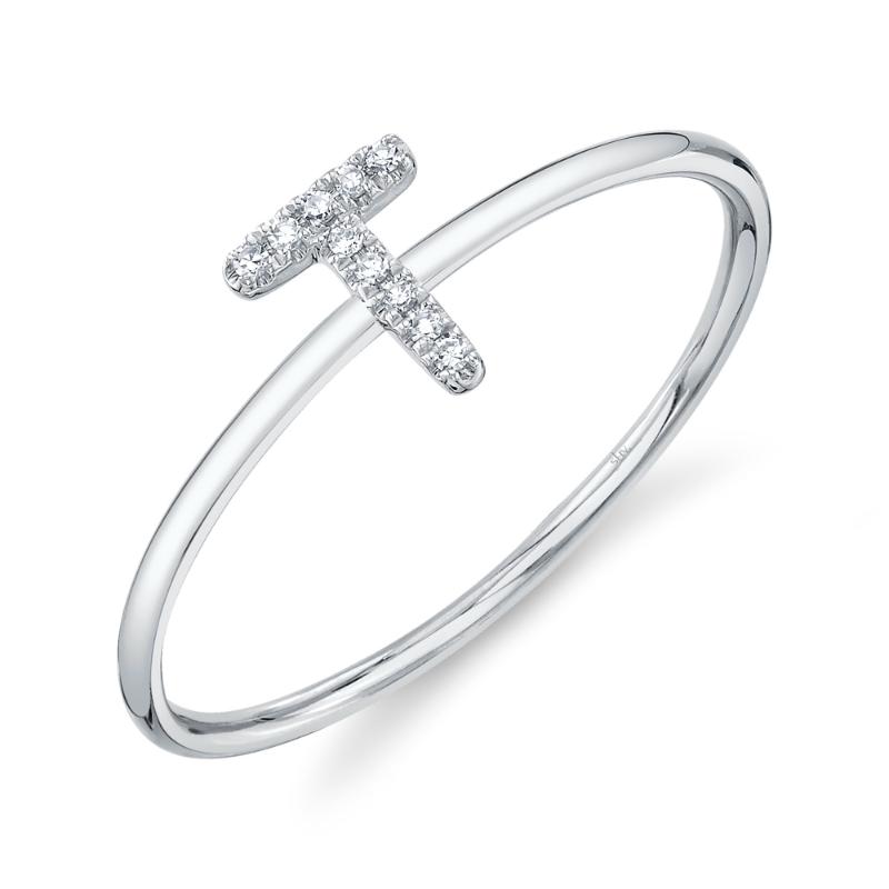 SC55005347-T 14K White Gold Fashion Ring from the Initial Collection