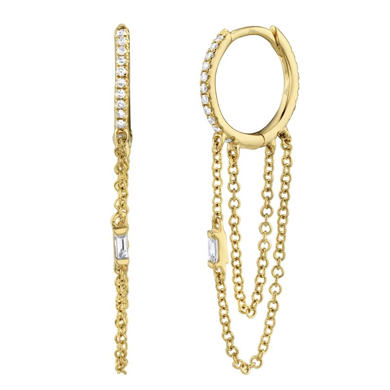 SC55005964 14K Yellow Gold Huggie Earrings from the Kate Collection