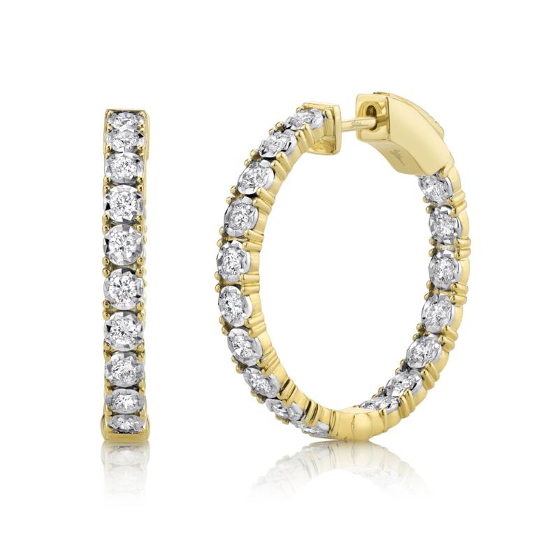 SC55006310 14K Yellow Gold Hoop Earrings from the Stella Collection