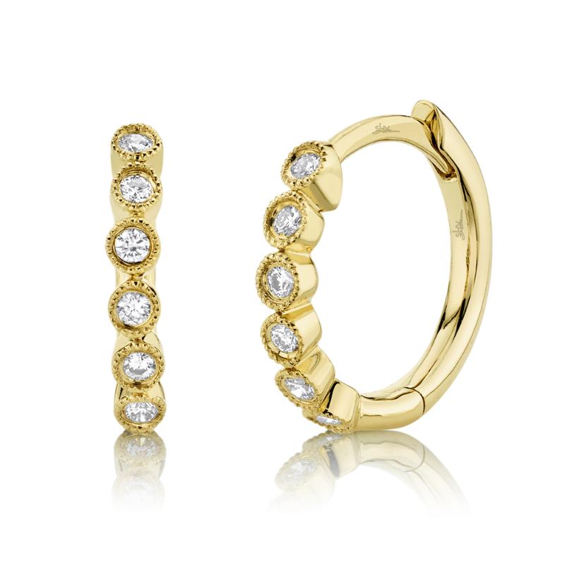 SC55006356 14K Yellow Gold Huggie Earrings from the Kate Collection