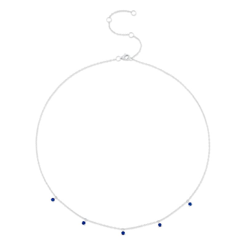 SC55006414 14K White Gold Station Necklace from the Kate Collection