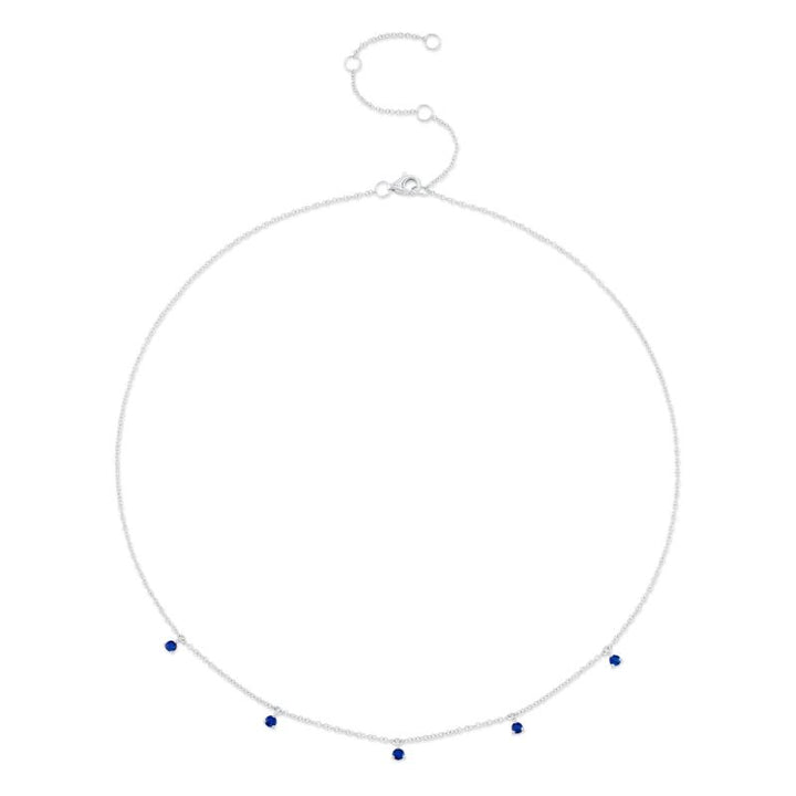 SC55006414 14K White Gold Station Necklace from the Kate Collection