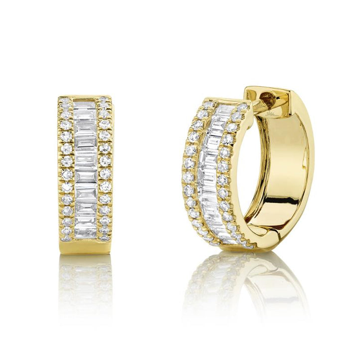 SC55007095 14K Yellow Gold Huggie Earrings from the Kate Collection