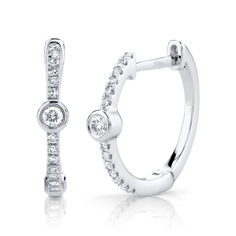 SC55007494 14K White Gold Hoop Earrings from the Kate Collection