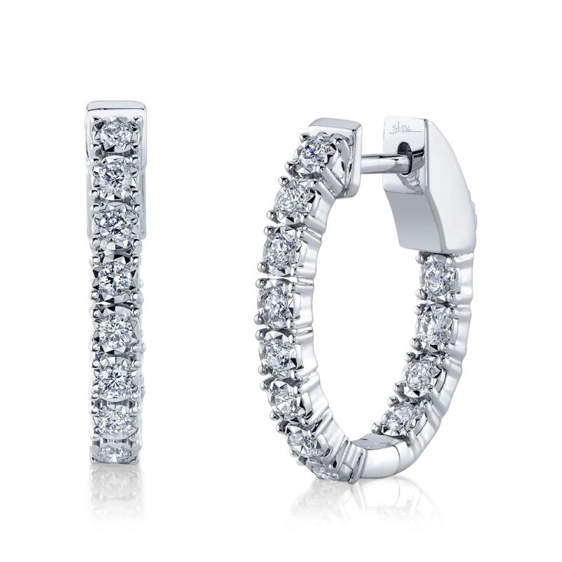 SC55009478H0.75 14K White Gold Hoop Earrings from the Stella Collection