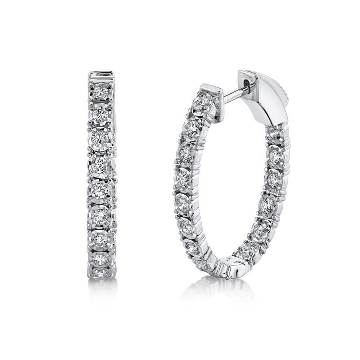 SC55009478 14K White Gold Hoop Earrings from the Stella Collection