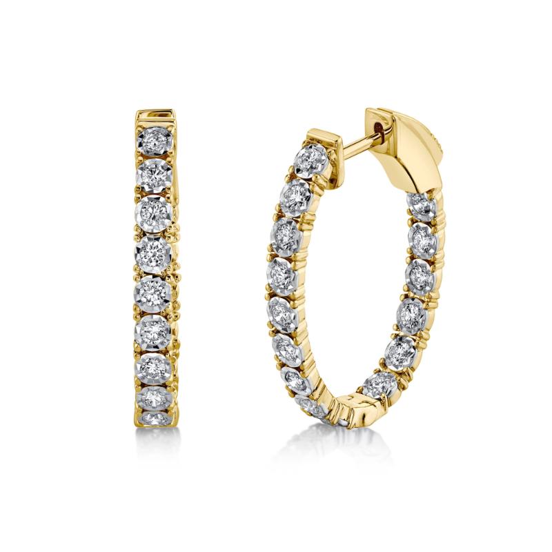 SC55009479 14K Yellow Gold Hoop Earrings from the Stella Collection