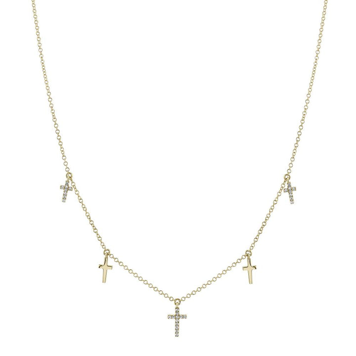 SC55020244 14K Yellow Gold Station Necklace from the Kate Collection