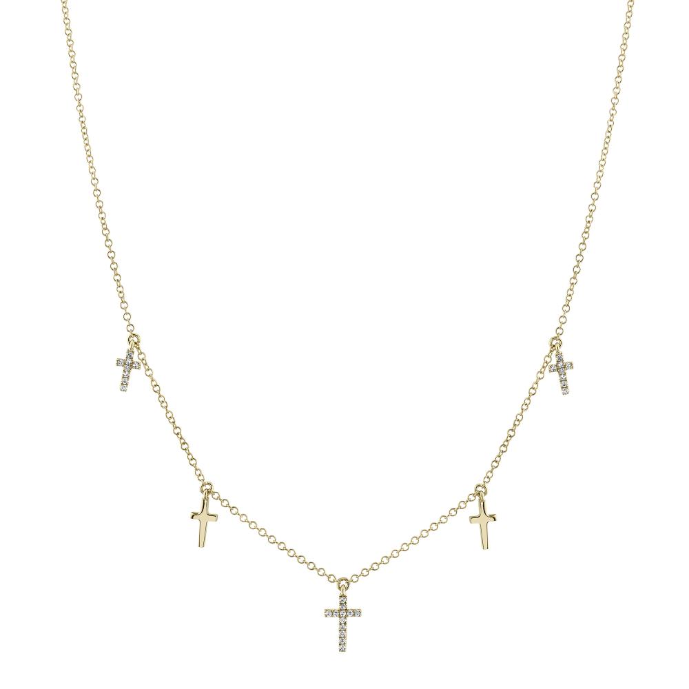 SC55020244 14K Yellow Gold Station Necklace from the Kate Collection