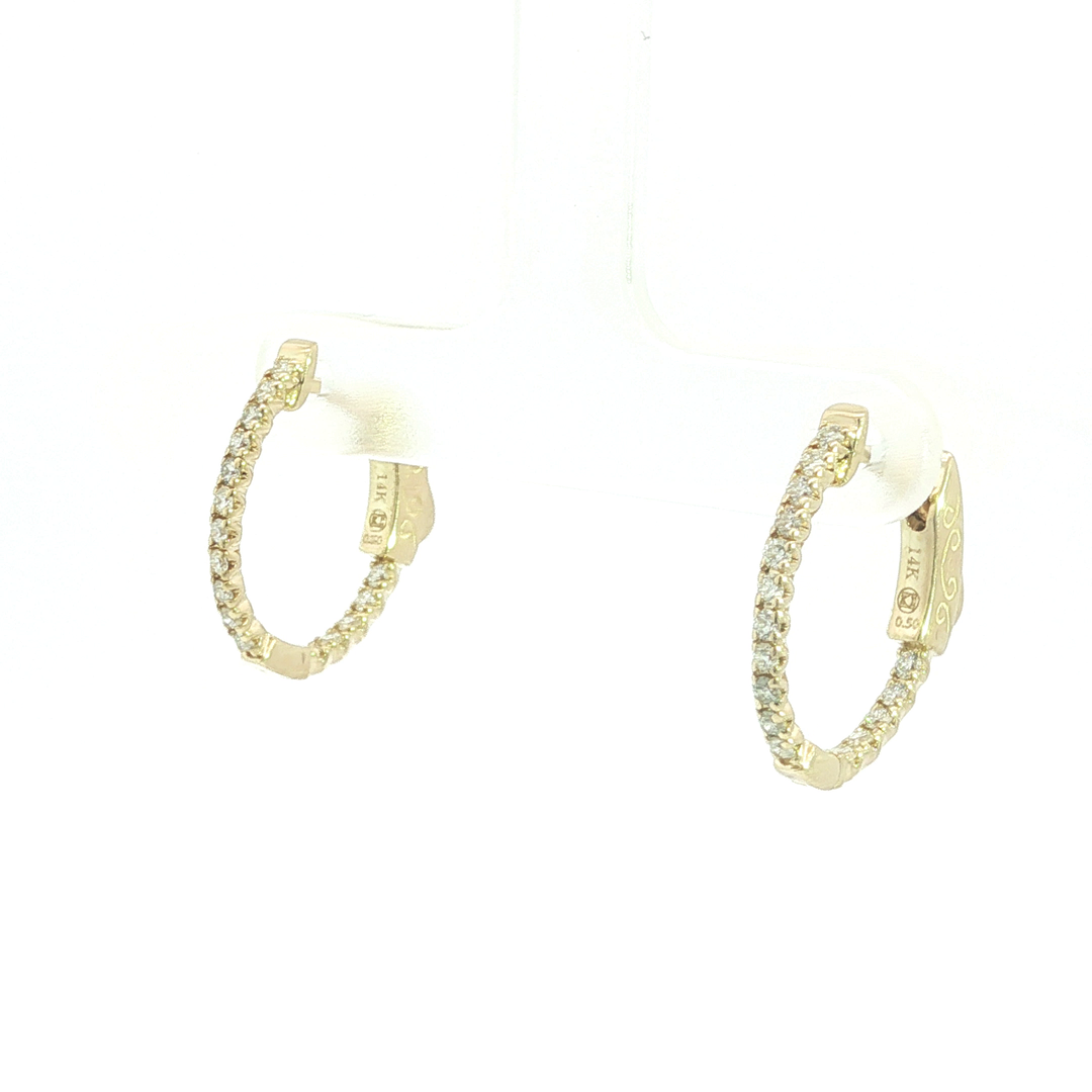 DIAMOND HOOP EARRING