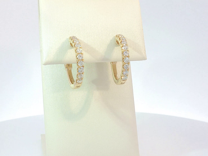 DIAMOND HOOP EARRING